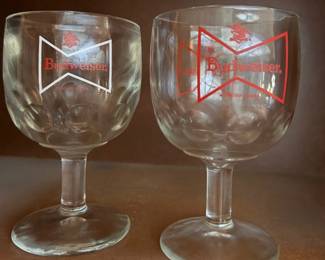 BUDWEISER vintage beer glasses