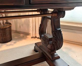 lyre designs, carved wood feet