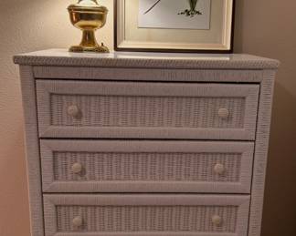 HENRY LINK wicker 5 drawer tall boy chest