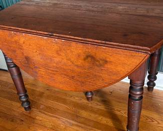 Antique Walnut "kitchen table" with turned legs, circa 1880's