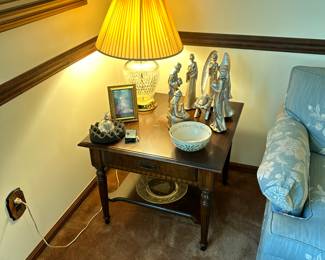 End table , lamps