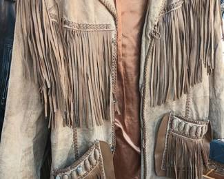 Sz 46 Vintage Western coat with tassels and Bead work