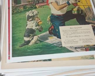 1952 Orig. Lg. Advertisements ready to frame!  Free frames while available! 