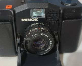 Vintage Minox camera and accessories