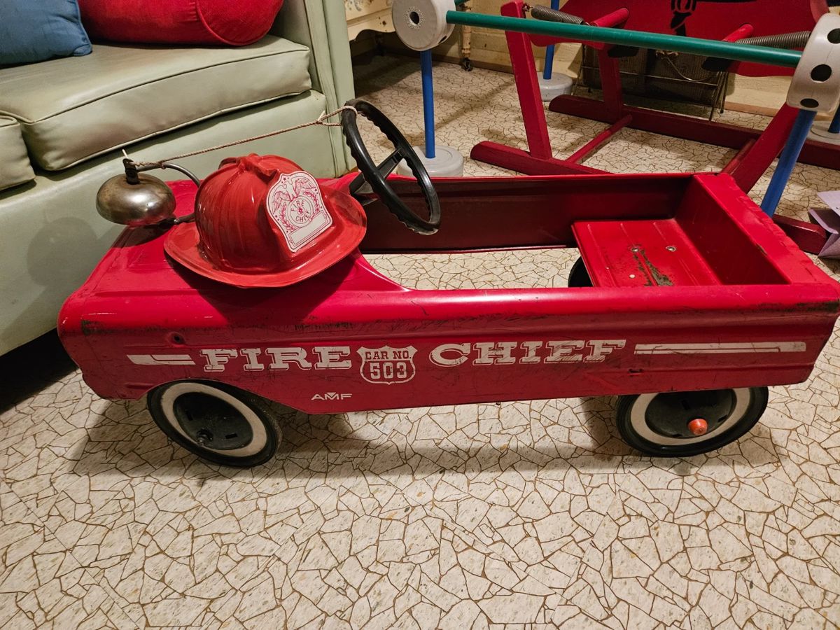 Vintage Fire Chief pedal car