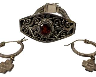 925 Sterling Bracelet Earrings 