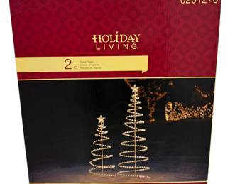2 Spiral Christmas Tree Decorations 