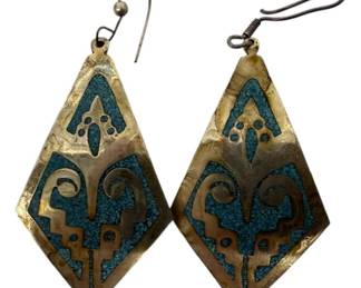 Mexican Alpaca 925 Sterling Earrings 