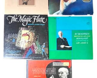 Classic LPs Toscanini, Mozart, Rubinstein 