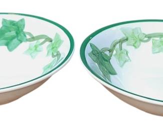 Vintage Franciscan Ivy Soup Bowls Pair 
