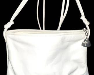 Morris Moskowitz White Leather Bag 