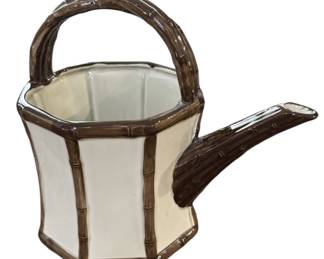 Fitz Floyd Ceramic Bamboo Water Can 