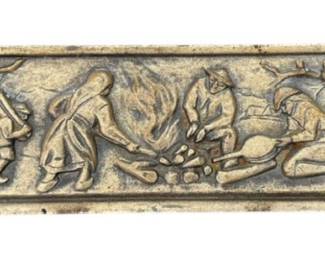 2 Brass Panele Pastoral Sculpture 