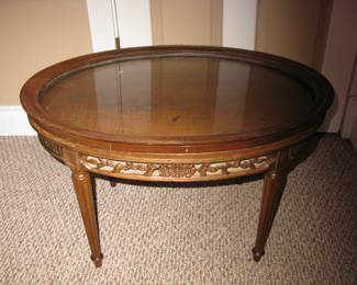 Vintage small Glass Top Table