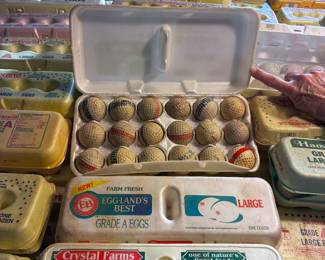 hundreds of golf balls