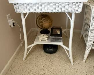 Antique wicker table. $100