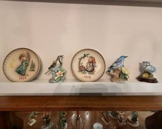 Miscellaneous plates and Andrea birds.  Priced individually.
