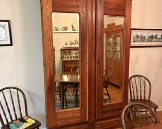 Antique Oak Armoire $400