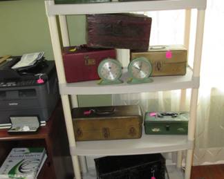 Vintage metal boxes & tackle boxes