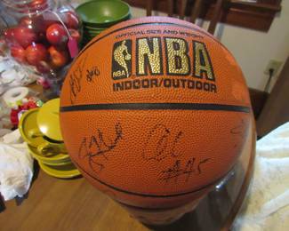 NBA team autographed basketball