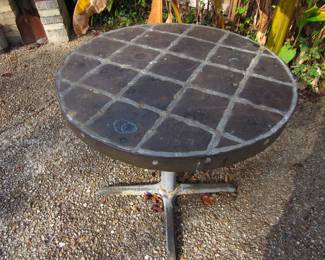 Brass top bistro table