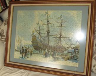 Framed jigsaw puzzle