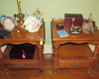 Tell City maple nightstands