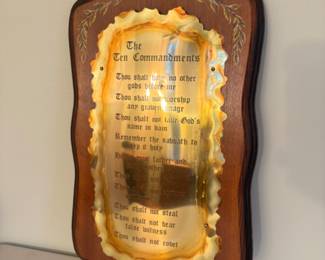 The Ten Commandments Plaque