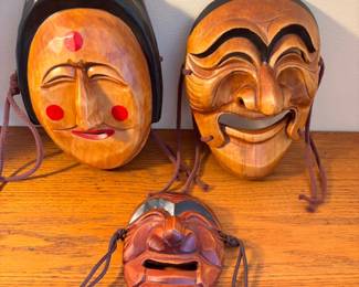 Korean Hahoe Wooden Masks