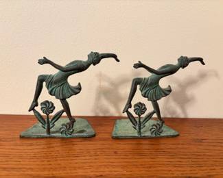 Bronze Ballerina Bookends