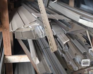 Vinyl siding pieces and Aluminum.