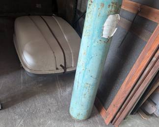 Gas cylinder, old style screen doors.