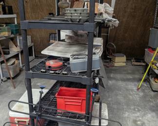 Heaters, golf cart hub caps.