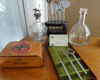 Vtg Kalmar MCM Stainless Bar Set