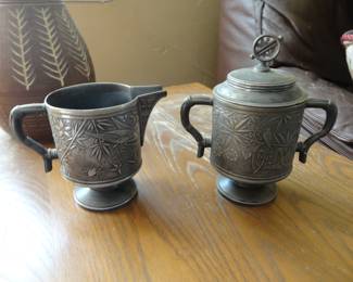 Victorian Pairpoint Sugar & Creamer (c1880's)