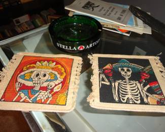Day of the Dead Coasters/Stella Art French Ash Tray