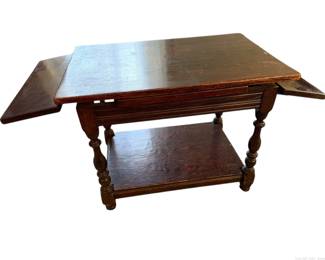 Walnut Wood Table with Side Leafs