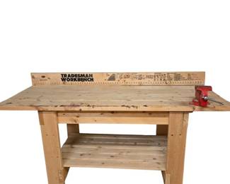 Tradesman Wooden Workbench Includes Vise