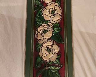 Stained Glass White Flowers