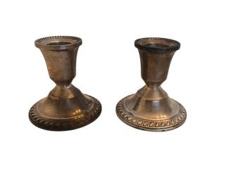 Pair of Duchin Weighted Sterling Candle Holders