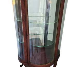 Curved Glass Curio Cabinet