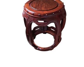 Rosewood Drum Stool