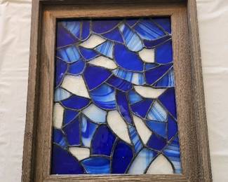 Blue with Rustic Wooden Frame