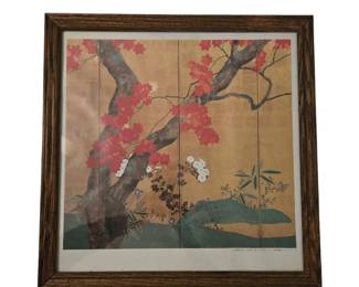 Cherry Blossom and Maple Blossoms by Sakai Hoitsu Edo Period Denver Art Museum