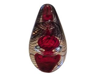 Red Swirl Paperweight