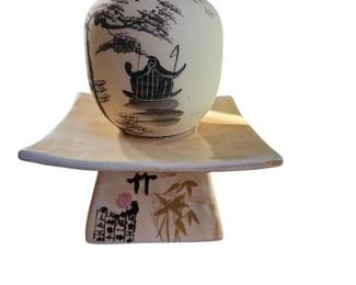 Ceramic Jar and Stand