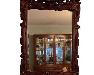 Beautiful Hand Carved Rosewood Mirror