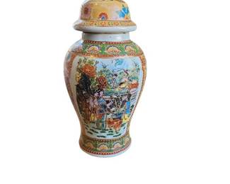 Asian Porcelain Lidded Jar
