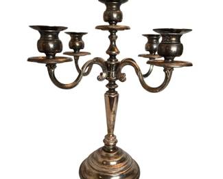 Vintage Godinger Silver Art Candelabra Ornate Silver Plated Candelabra