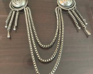 Vintage Victorian chatelaine double brooch pin. 
